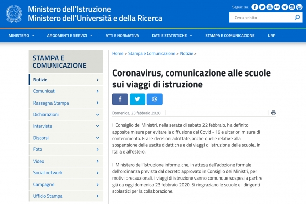 Viaggi educativi Liceo 2020